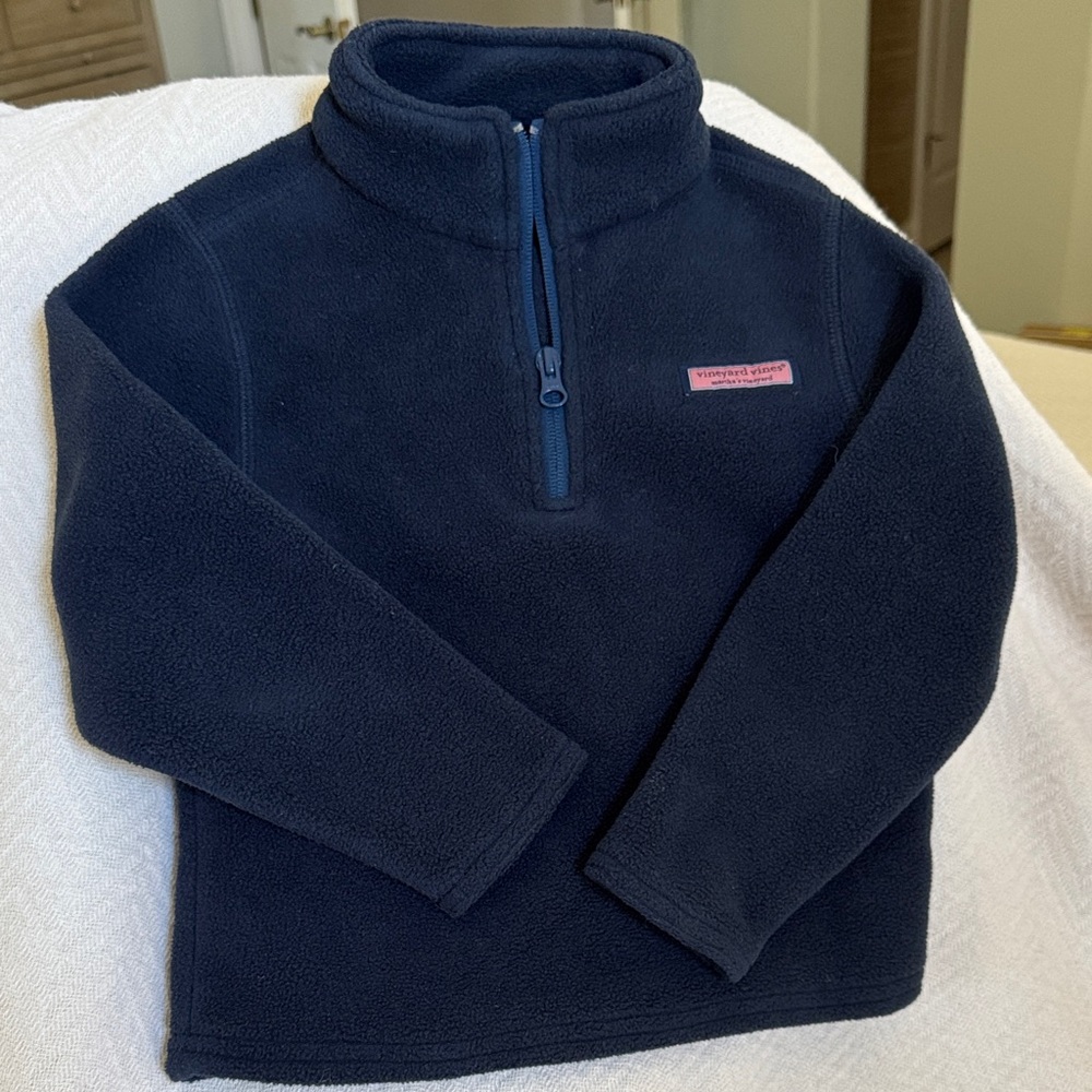 Vineyard Vines Kids Navy Fleece Pullover